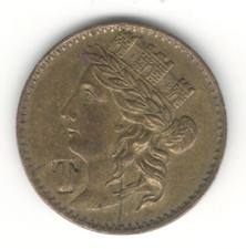 GETTONE REGNO VALE 20 CENTESIMI ITALIA TURRITA "T"- ITALY TOKEN