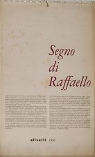 VINTAGE - Antico Calendario OLIVETTI 1960 - SEGNO DI RAFFAELLO