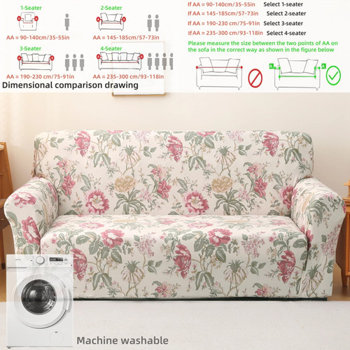 Floral print sofa cover - floral,