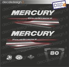 Adesivi motore marino fuoribordo mercury 80 cv four stroke EFI barca stickers 
