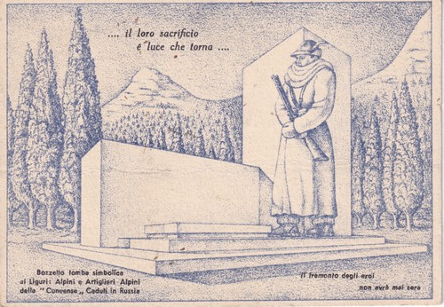 Cartolina alpini divisione - cartolina,