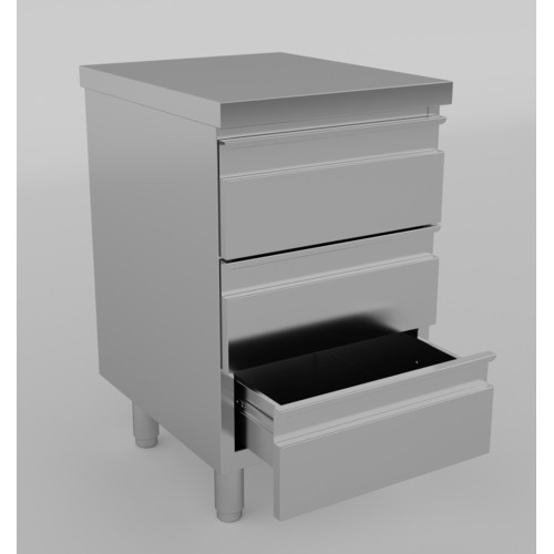 Cassettiera 50x70x85 acciaio