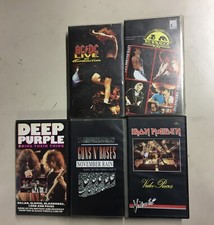 5 Vhs Lotto Ac/dc Queen Iron