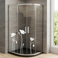 wall stickers adesivo adesivi fiori vetri box doccia decorazione bagno a0911