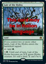 MTG LAIR OF THE HYDRA EXC -