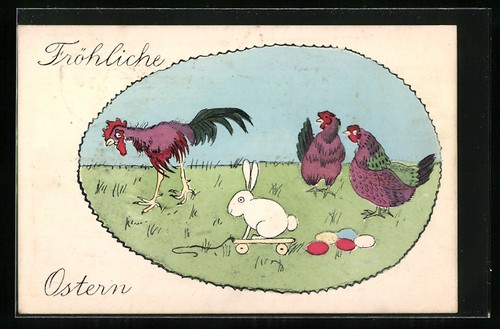 Cartolina polli con - cartolina,