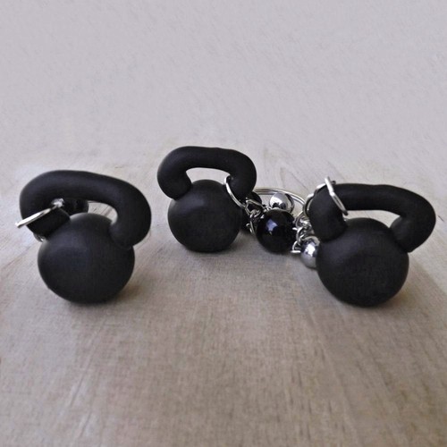 Portachiavi kettlebell fimo - portachiavi,