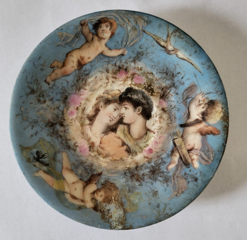 Antico piattino porcellana - piattino,