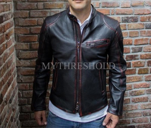 Giacca pelle uomo motociclista