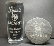 Personalised Bacardi Glass And