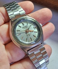 OROLOGIO SEIKO 5619-7010 AUTOMATICO DUAL TIME ACCIAO UOMO VINTAGE RARISSIMO 