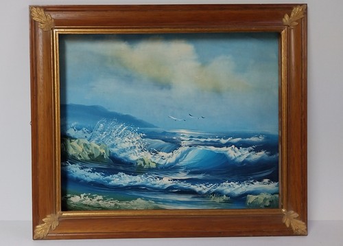 Quadro dipinto mareggiata - quadro,