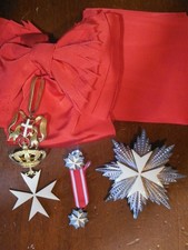 set di Gran Croce ordine San Giovanni Rodi Malta SMOM produzione Johnson