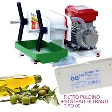 FILTRO PER OLIO DI OLIVA A PIASTRE CON POMPA +OMAGGIO N.10 STRATI FILTRANTI "00"