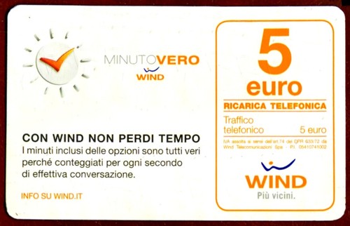 Scheda ricarica wind minuto - scheda,