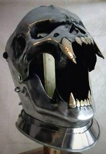 Elmetto teschio medievale - elmetto,