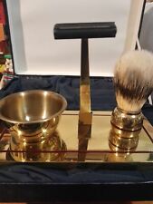 set da barba dorato vintage