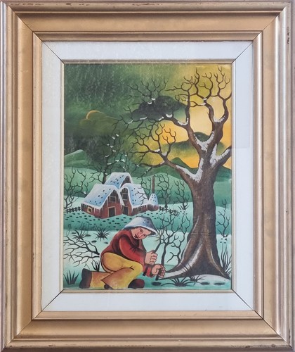 Quadro villaggio inverno - quadro,