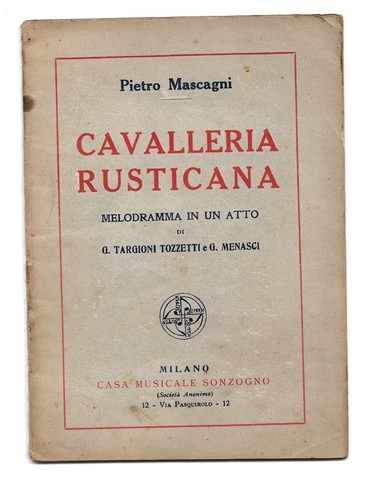 Pietro mascagni cavalleria - -,