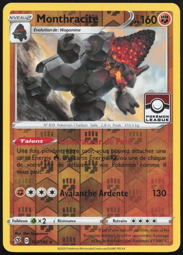 Carte pokémon monthracite - carte,