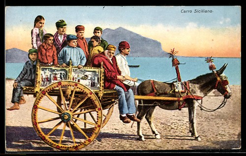 Cartolina carretto siciliano - cartolina,