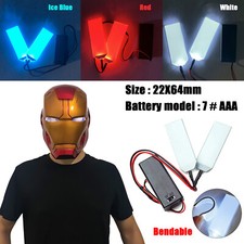 Kit occhi luminosi LED flessibili fai da te per casco 1:1 Iron Man Batman accessori cosplay