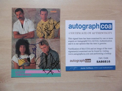 Queen band brian may autografi - band,