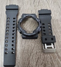 Per Casio g-shock ga 100 Bezel Lunetta Cinturino Strap Nero Grey Compatibile 