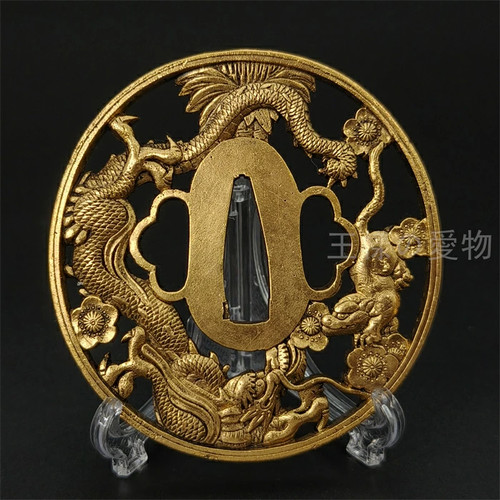 Spada giapponese tsuba - spada, drago