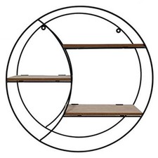 Scaffale 3 ripiani da parete libreria pensile Mensola tonda a muro richiudibile 