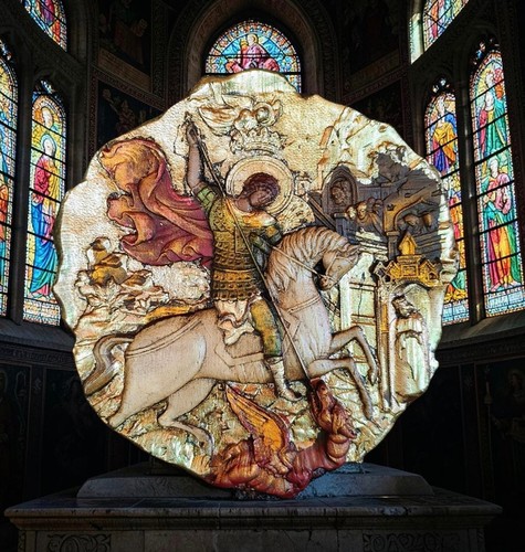 San giorgio drago terracotta - giorgio,