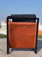 Pelle rivista scaffale - pelle, nero