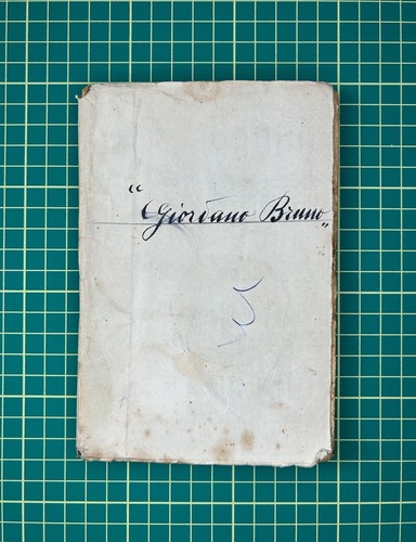 Antico libro giordano - libro, bruno