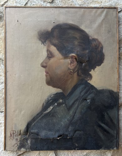 Quadro antico profilo di - quadro,