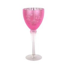 Vaso vetro stelo tea light