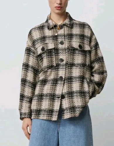 Zara boucle giacca - zara, shacket