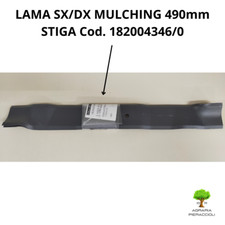 LAMA TRATTORINO SX/DX MULCHING 490mm COD.182004346/0 RICAMBIO ORIGINALE STIGA 
