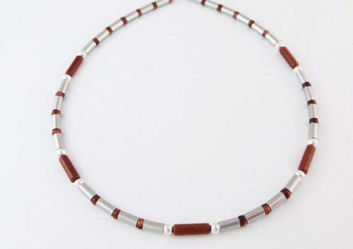 Collana collier titanio - , pietra