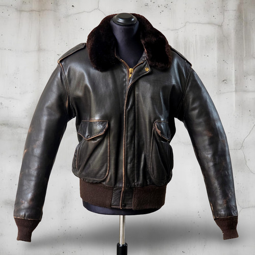 Giubbotto pelle schott vintage - pelle,