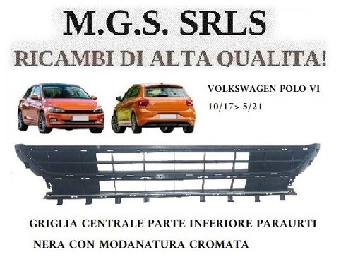 Griglia centrale paraurti - centrale, nera