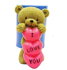 Stampo in silicone a forma di tre cuori i love you ti amo candele K.21108