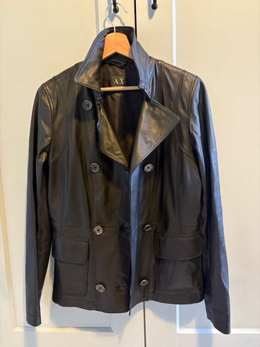 Giacca pelle armani - in,