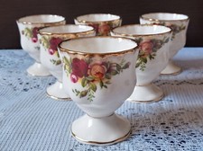 5 porta uovo vintage,Royal Albert ,Old Country Roses, Made in England.