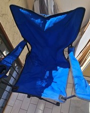 4 Sedie campeggio blu, pieghevoli e con custodia 
