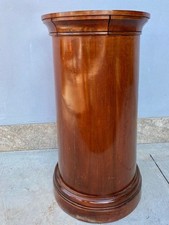 Comodino a Cilindro Impero in Mogano - Restaurato (in corso d'opera)_car 3252