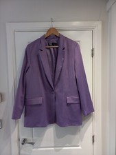 Giacca blazer raso viola Zara