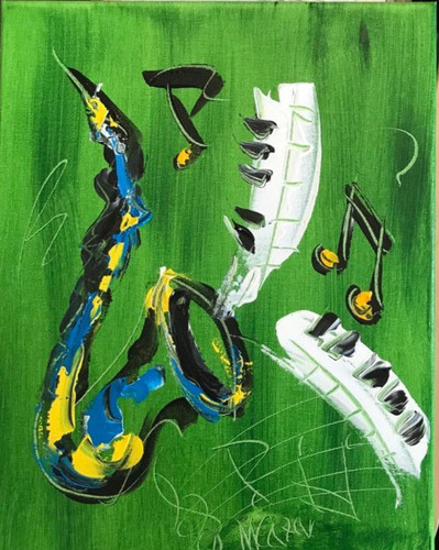 Quadro olio originale jazz