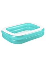 Bestway Piscina Gonfiabile A 2 Anelli Verde Rettangolare  200x146x48cm