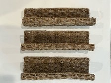 Scaffali in rattan vimini set di 3 beige boho costiero 16" 