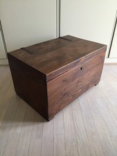 CASSAPANCA ANTICA IN LEGNO, EPOCA PRIMI DEL '900, IN OTTIME CONDIZIONI, 57x37x33